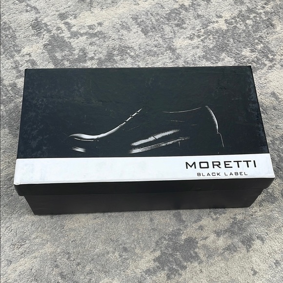 NIB Moretti Black Label Dylan Patent Leather Smoking Loafers Black Tie Wedding - Picture 2 of 12